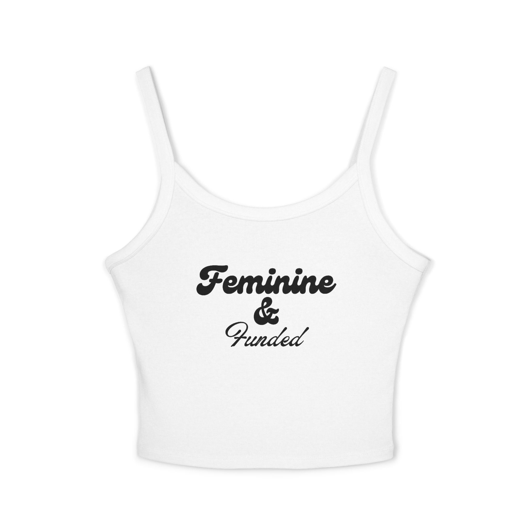 Feminine & Funded Spaghetti Strap Crop Tank